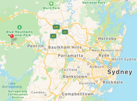 Picture - map, location in Australia